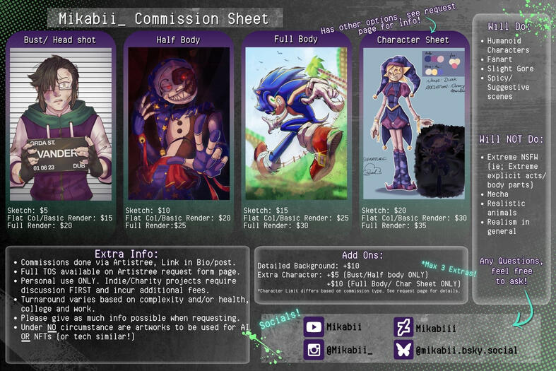 Commission Sheet Commission Sheet