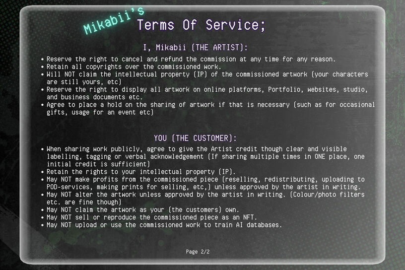 TOS page 2/2 TOS page 2/2